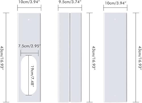 Boxwizard Joint de fenêtre pour climatiseur mobile - Kit de fenêtre réglable - Tuyau d'évacuation d'air portable - Joint de fenêtre réglable - Ventilation AC - Nail Gallerys