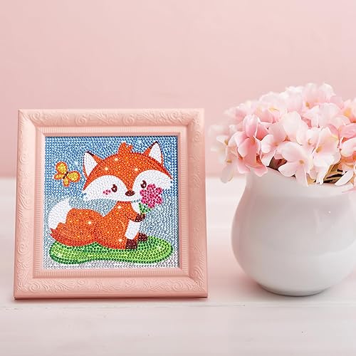 MWOOT Renard Mignon Diamant Peinture,5D DIY Bricolage Cristal Diamond Art Painting,Peinture par Numéro Set für Home Murale Arts Crafts Décoration,Diamant Peinture pour Débutants Kits(15x15cm) - Nail Gallerys