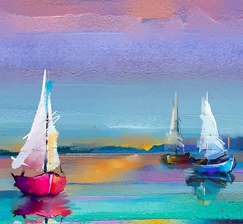 TMK I Crédence de cuisine, protection anti-éclaboussures, en verre trempé, 65 x 60 cm, verre décoratif avec ruban adhésif autocollant, crédence en verre, pour cuisine, image mer - Nail Gallerys