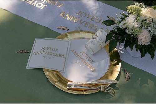 Santex - 10 GOBELETS Joyeux Anniversaire Carton 7.8X9.7CM - Nail Gallerys