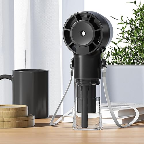 Euyehn Ventilateur Portable,USB 12000 RPM Ventilateur de Cou Personnel | de Nuque Rechargeable USB Portable avec Pulvérisation d'Eau pour Voyage et - Nail Gallerys