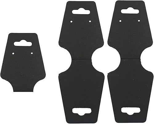 XDGBGFN Lot de 100 cartes d'affichage pour bijoux, noires, boucles d'oreilles, colliers, bracelets, produits de bricolage, carton, 12 x 4,5 cm - Nail Gallerys