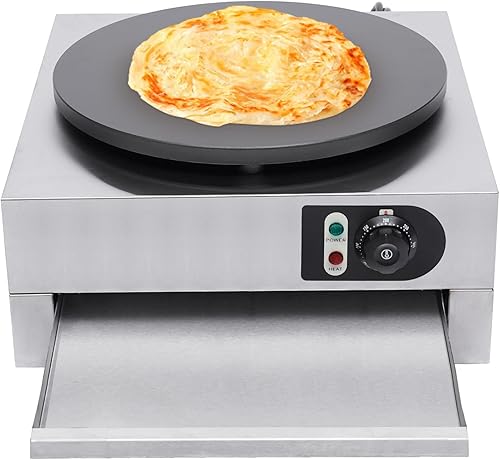 Begoniape Appareil à crêpes électrique 3000 W avec spatule en bois 3000 °C Plaque chauffante 40 cm - Nail Gallerys