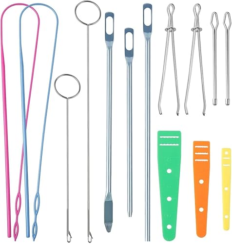 Luobannm Ensemble de Couture - Outil de Couture pour Retourner les Bandes - Poinçon de Couture - Nail Gallerys