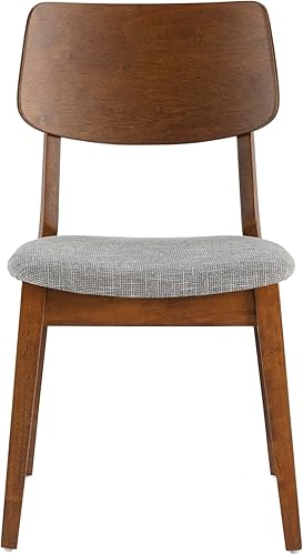 HOMN LIVING Pack de 2 chaises Susi en Noyer, Bois Massif, 49 cm (Largeur) 52 cm (Profondeur) 82 cm (Hauteur) - Nail Gallerys