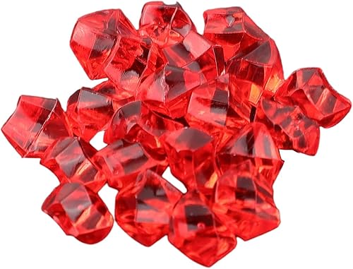 Lot de 200 pierres décoratives en acrylique pour vases, aquariums, décorations de mariage (rouge) - Nail Gallerys