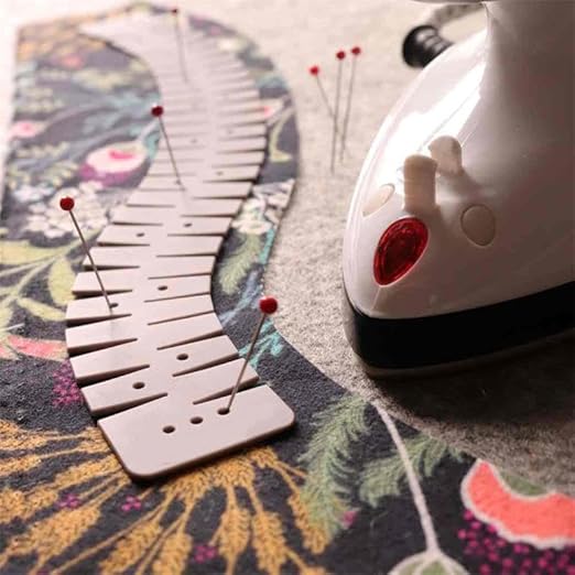 ‌Règle pour Ourlet Thermique - Règle pour Fer à Repasser Chauffant | Outil de Couture Flexible en Silicone avec Échelle Courbée pour Tissus, Pantalons, Draps et Vêtements - Nail Gallerys