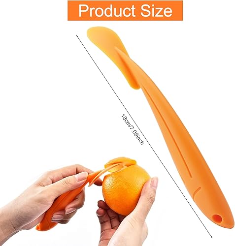 APOMOONS Éplucheur d'orange 1 pièce, epluche orange Éplucheur plastique Orange, manche long Éplucheur de mandarines pour citrons, oranges (18x2.5CM) - Nail Gallerys