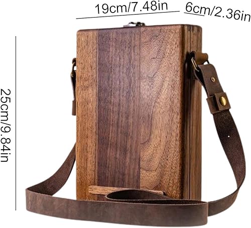 Étui de voyage en bois pour écrivain, boîte en bois A5 pour outils d'artiste et pinceaux, organiseur de matériel d'art en plein air, sac à bandoulière polyvalent en noyer, ensemble d'art dans une - Nail Gallerys