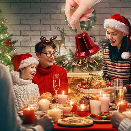 Rianpesn Cloche d'appel à la Main - Service en métal avec Manche en Bois - Bell Service Tenu dans la Main d'approvisionnement Festival pour la décoration à la Maison - Nail Gallerys