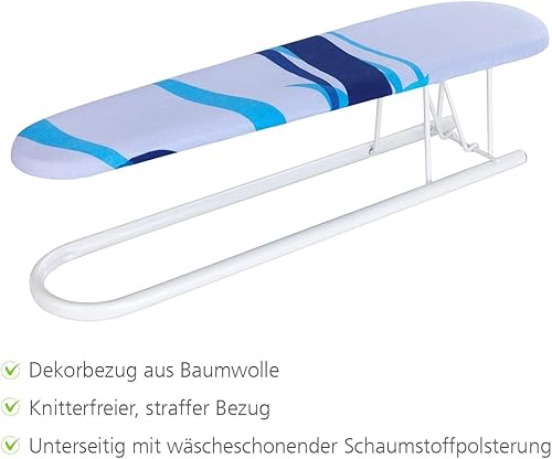 WENKO Planche à Repasser à Manches avec Rembourrage - Planche à Repasser pour Fer à Repasser à Vapeur et centrales Vapeur - Aide au Repassage en métal pour Chemises et Pantalons - Nail Gallerys