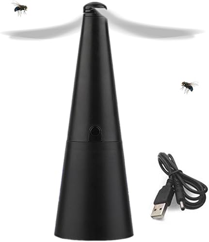 2PCS Ventilateur Anti Mouche De Table Rechargeable, Chasse Mouche De Table, Repousse Mouches, Ventilateur Insectes Table, Anti Mouches pour La Maison Intérieure, Le Patio De Jardin Extérieur, Black - Nail Gallerys