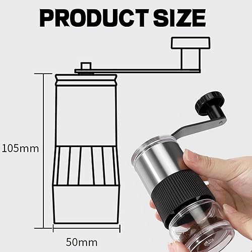 Zuzer Moulin à Café Manuel avec Broyeur en Céramique Réglable,Broyeur Cafe Grain,Moulin Manuel Café pour Maison Bureau Voyages et Camping - Nail Gallerys