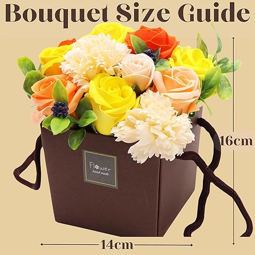 Bouquet de fleurs de savon, fleurs de printemps jaunes – Fleurs de fête des mères – Fleurs de Saint-Valentin pour elle et bouquet de fleurs pour vos proches. - Nail Gallerys