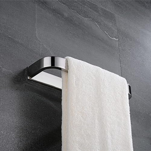 Celbon Porte-Serviettes Auto-Ddhésif sans Perçage Porte-Serviettes Anneau Porte-Serviettes en Acier Inoxydable pour Salle de Bain Cuisine Toilette 26CM (Chrome) - Nail Gallerys