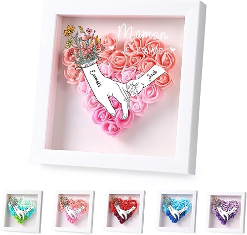 Boîte à Fleurs Personnalisée pour Maman - Cadeau pour la Fête des Mères-Cadeau Personnalisé pour Maman (Style 3) - Nail Gallerys