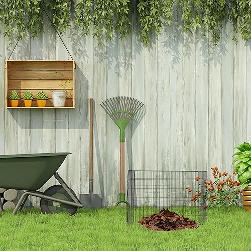 Relaxdays Composteur de Jardin, Lot de 2, en métal (Acier), 560 litres, H x L x P : 70 x 90 x 90 cm, Noir - Nail Gallerys