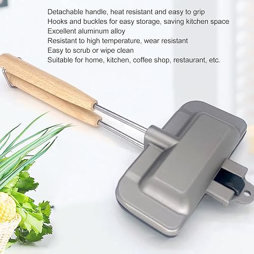 Poêle à Frire Double Face, Moule à Sandwich Non Adhésive pour le Petit-déjeuner, Moule à Grill Amovible pour le Petit-déjeuner, Omelets, Frittatas - Nail Gallerys