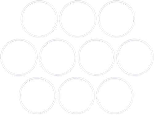 Ideen mit Herz Lot de 10 anneaux en plastique - Blanc - Anneaux attrape-rêves - Macramé - Diamètre intérieur : 7,7 cm - Diamètre extérieur : 8,2 cm - Épaisseur : 6 mm - Nail Gallerys