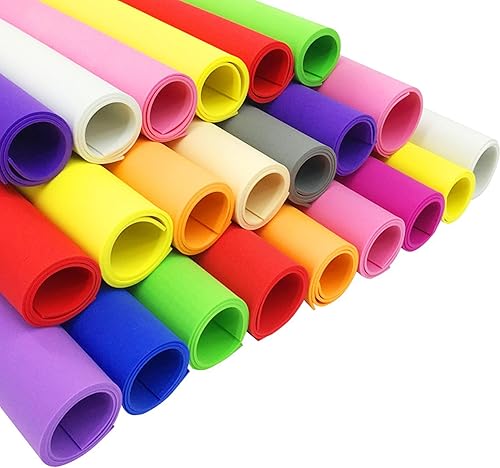 NASSMOSSE Feuilles en Mousse EVA 48pcs 1 mm d'épaisseur 12 x 8 12 Couleurs Assorties Feuilles de Mousse DIY Feuille de Mousse d'artisanat - Nail Gallerys