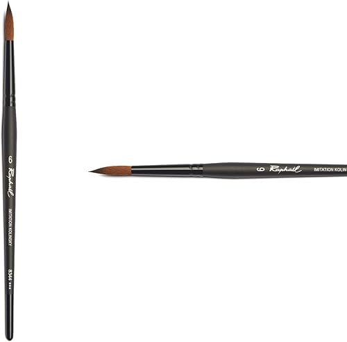 Raphael Innovative Synthetic Kolinsky Brush, Round 6, (RA8344-06) - Nail Gallerys
