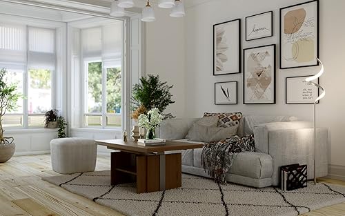 Hela Tische, Table Basse Jerome, matériau dérivé du Bois avec revêtement mélaminé, chêne Artisan, Extensible de 110 à 177 cm, Hauteur réglable avec élévateur de 53 à 69 cm - Nail Gallerys