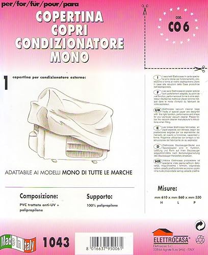 Elettrocasa CO 6 Couverture Coque Air cm 60 x 80 X30 - Nail Gallerys