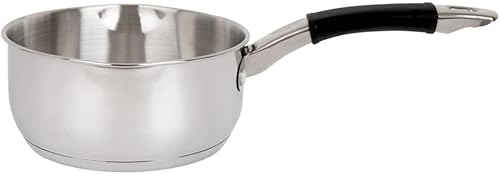 Royal Cuisine Casserole à lait/thé en acier inoxydable avec 2 becs verseurs pour plaque à induction, 18 cm - Nail Gallerys