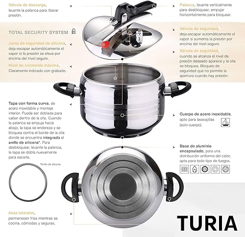 Autocuiseur en acier inoxydable - 3,5 l San Ignacio - Nail Gallerys