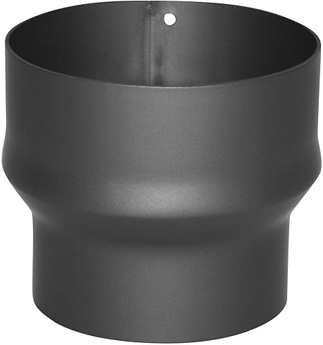 Kamino-Flam Senotherm Raccord de Réduction, Tuyau de Poêle env. 2 mm, Ø env. 150 mm/180 mm, Tuyau de Raccordement, Tube de réduction, Testé par le Standard EN 1856-2. Gris - Nail Gallerys