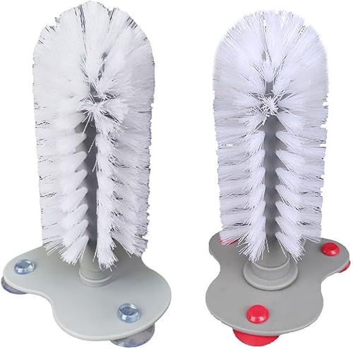 DAZZLEEX Brosse à ventouse, forte aspiration, brosse de nettoyage paresseuse pour tasse, verre, bar, cuisine, tasses, brosses de nettoyage, transparent - Nail Gallerys