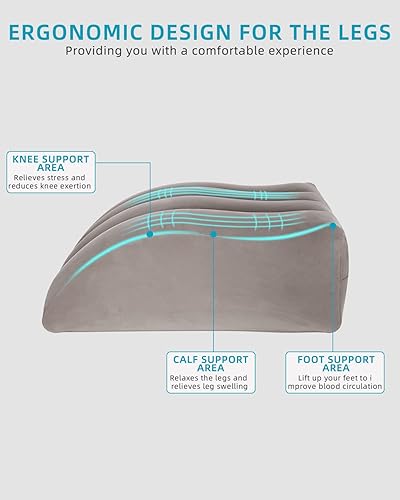 Xespis Coussin Surélevé, Oreiller D'élévation, Gonflable, Améliore la Circulation et Réduit L'enflure, Confortable et Portable Coussins Relève-Jambes - Nail Gallerys