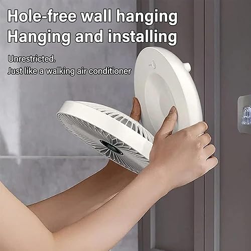 Ventilateur Mural, Ventilateur De Cuisine Domestique À Double Usage, Ventilateurs Domestiques Oscillant Silencieux Avec Télécommande, Accessoire De Ventilateur Pliable Domestique Portable Avec Fonctio - Nail Gallerys