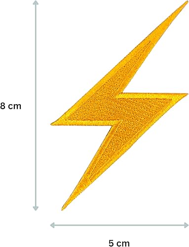 Urbanski Patch Éclair jaune à thermocoller sur 8 x 5 cm | Écusson Thermocollant, Transferts Thermocollant, Appliqués à coudre - Nail Gallerys