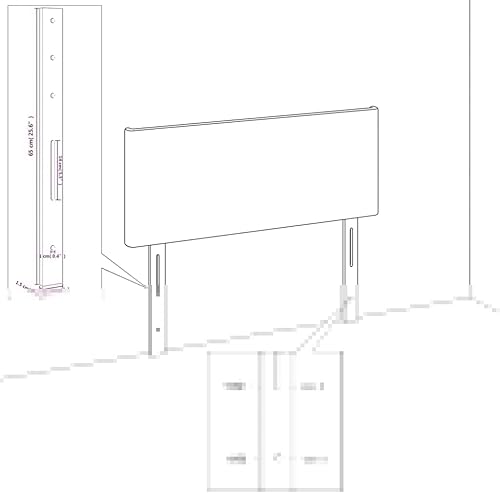 vidaXL 2 x Têtes de Lit Meubles de Chambre à Coucher Accessoires de Lit Simple Têtes de Cadre de Lit Intérieur Rose 72x5x78/88 cm Velours - Nail Gallerys