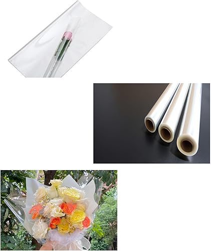 Labbe 80CM x 30M Rouleau Transparent en Cellophane, 2.2 Mil épaissir Long Métrage Emballages Cadeaux pour Papier d'emballage De Panier De Fleurs - Nail Gallerys