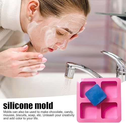 Halatua Moule à Savon en Silicone,Plateau antiadhésif à 4 grilles pour la Cuisson au Pudding | Cuisson Outils Cuisson Cuisine pour Graham Crackers Smores Chocolats à la Guimauve - Nail Gallerys