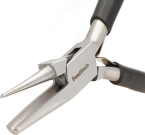 The Beadsmith Pince à cintrer concave (creuse) - 127 mm - Tête en acier et ressorts à double lame - Design et qualité européennes - Outil pour la fabrication de bijoux - Nail Gallerys