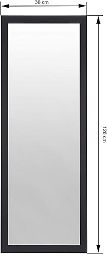 BD ART Miroir Rectangulaire Porte, Couleur Noir 36x126 cm - Nail Gallerys
