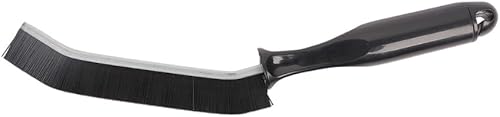 Venteo Brosse de Nettoyage des crevasses Brush CREVISSE Brosse de Nettoyage des Joints avec Poils durs - Outil de Nettoyage (Noir) - Brosse à Nettoyer Les Interstices avec poignée - Nail Gallerys