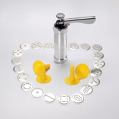 Jingying Presse à Biscuits Machine, Kit de Pistolet de Presse à Biscuits, Acier Inoxydable Presse Biscuits Machine, Outils Qui Peuvent Etre Utilisés pour Faire des Biscuits dans la Cuisine - Nail Gallerys