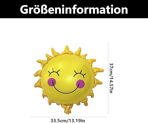 Lot de 4 ballons en aluminium en forme de fleur, ballons en aluminium, décoration d'anniversaire, pour fête à thème soleil, fête prénatale, fête d'été - Nail Gallerys