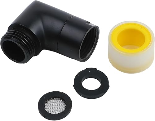 Pommeau de douche coudé noir élégant avec filetage G1/2, fabriqué à partir de laiton robuste pour une performance durable - Nail Gallerys