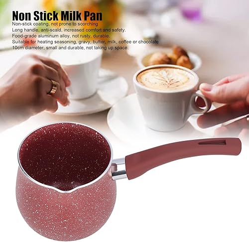 TOPINCN Pot de Fusion à Poignée Unique de 10 Cm, Mini Casserole à Lait pour la Cuisson de Sauces Collantes (Café) - Nail Gallerys