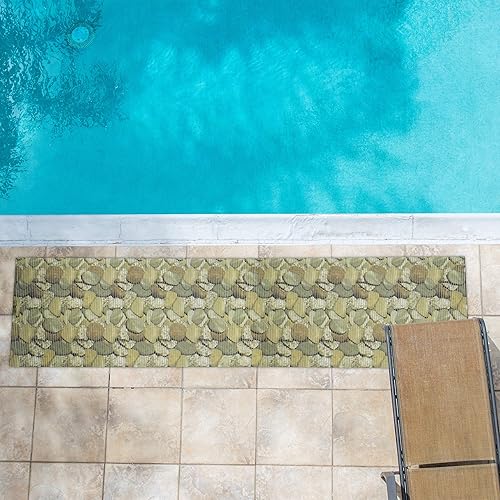 Relaxdays Tapis Moelleux en Mousse, à découper, pour Bain, Sauna, Piscine; Anti dérapant, Bleu/Blanc lxP 65x300cm, 1 unité - Nail Gallerys