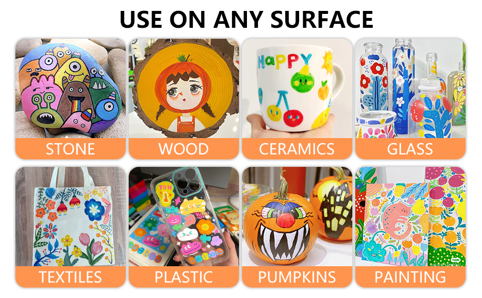 Marqueurs acryliques, stylos de peinture sur pierre, marqueurs de peinture, stylos de peinture acrylique, peinture pour verre