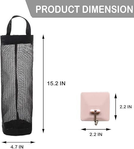 JEZOMONIE En Plastique Sac Titulaire 3 Maille Sac À Ordures Pliant Suspendu De Stockage Distributeurs Sac Poubelle sacs Titulaire Organisateur Recyclage Épicerie Poche 3 Crochets pour Cuisine - Nail Gallerys