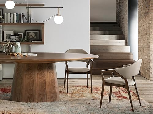 Angel Cerda Fauteuil tapissé en Similicuir avec Structure et Pieds fabriqués en Bois Massif de frêne Peint en Couleur Noyer, Simili Cuir, Multicolore, 57 x 58 x 80 - Nail Gallerys