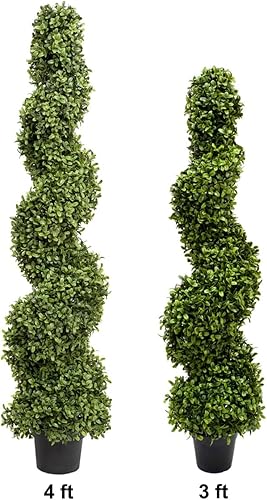 GreenBrokers Lot de 2 buis artificiels en Spirale - 96 cm - Nail Gallerys