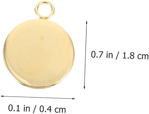 Gadpiparty 50 Pièces Pendentifs Ronds Inoxydable Lot de Supports à Cabochon pour DIY Argentés Dorés pour Colliers Bracelets - Nail Gallerys